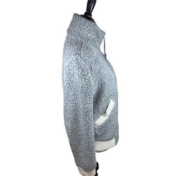 Anthropologie Saturday Sunday Women's Size XS Plush Jacket Cropped Fit Gray - Picture 3 of 5